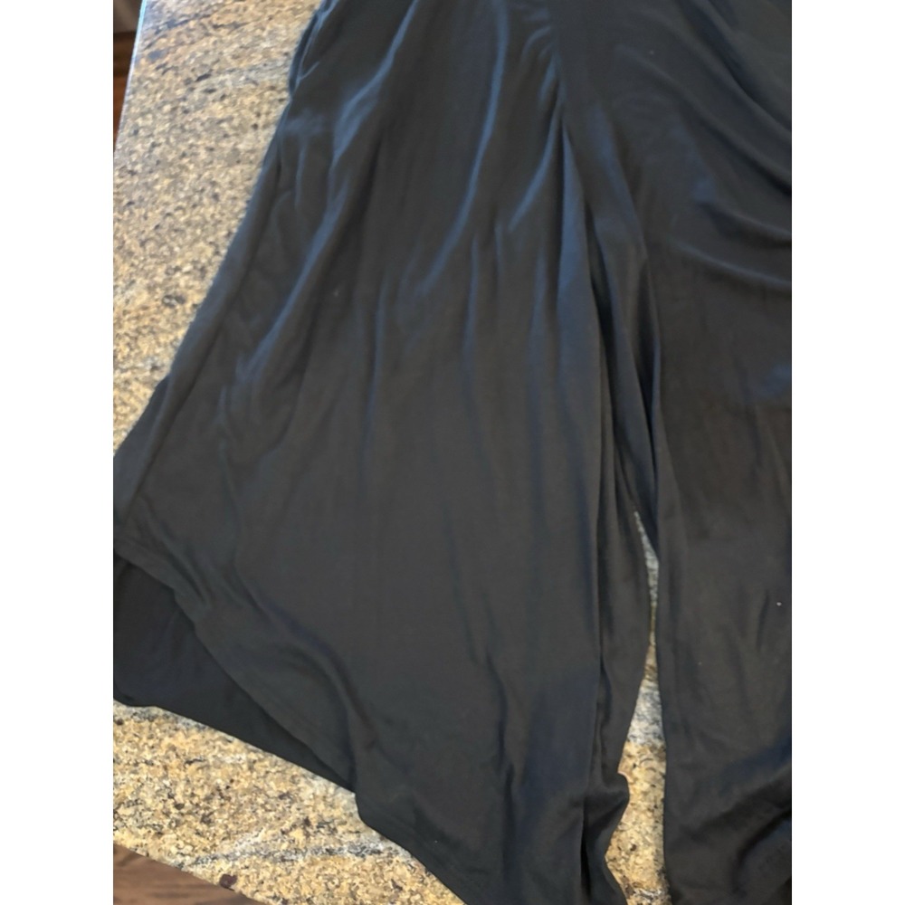 NWT J. Valdi Flowy Jumpsuit Swim Cover Up Jumpsuit Black Size Large - Picture 11 of 12